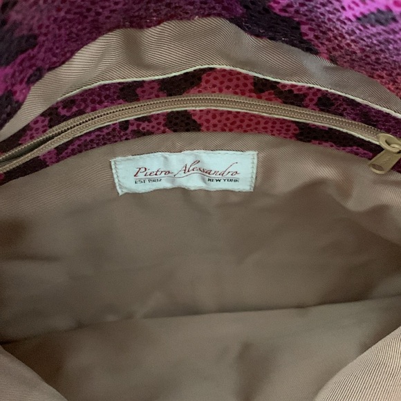 ✨Vintage Pietro Alessandro Pink and Black “snake skin” Handbag✨ - Picture 6 of 11
